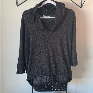 Green Envelope Cowl Neck Sweater